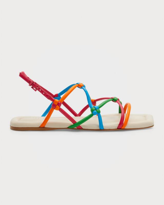 Camille Caged Slingback Flat Sandals